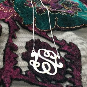 'S' initial real silver necklace
